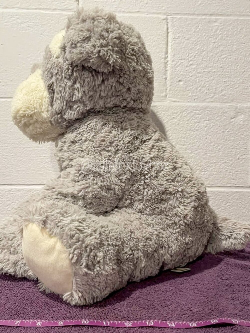 🐶 HugFun Schnauzer Type Dog Plush 16" Gray White 2018 Puppy Stuffed Animal ESSA - Picture 3 of 13